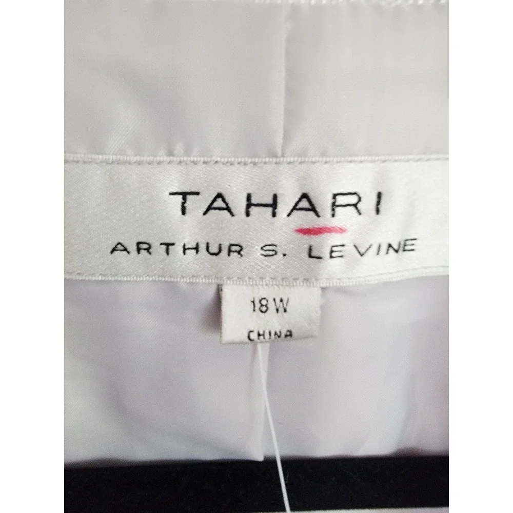 Tahari Arthur Levine Silver Glaze Linen Blend Blazer Jacket 18W NWT‎ RV $285